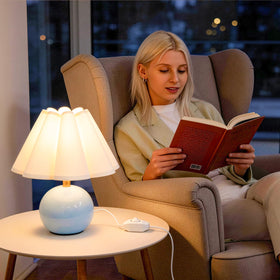 Stepless dimming control lets you adjust brightness for cozy evenings.