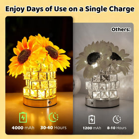 Komothala sunflower lamp 3-color dimming shows warm, natural, and white modes