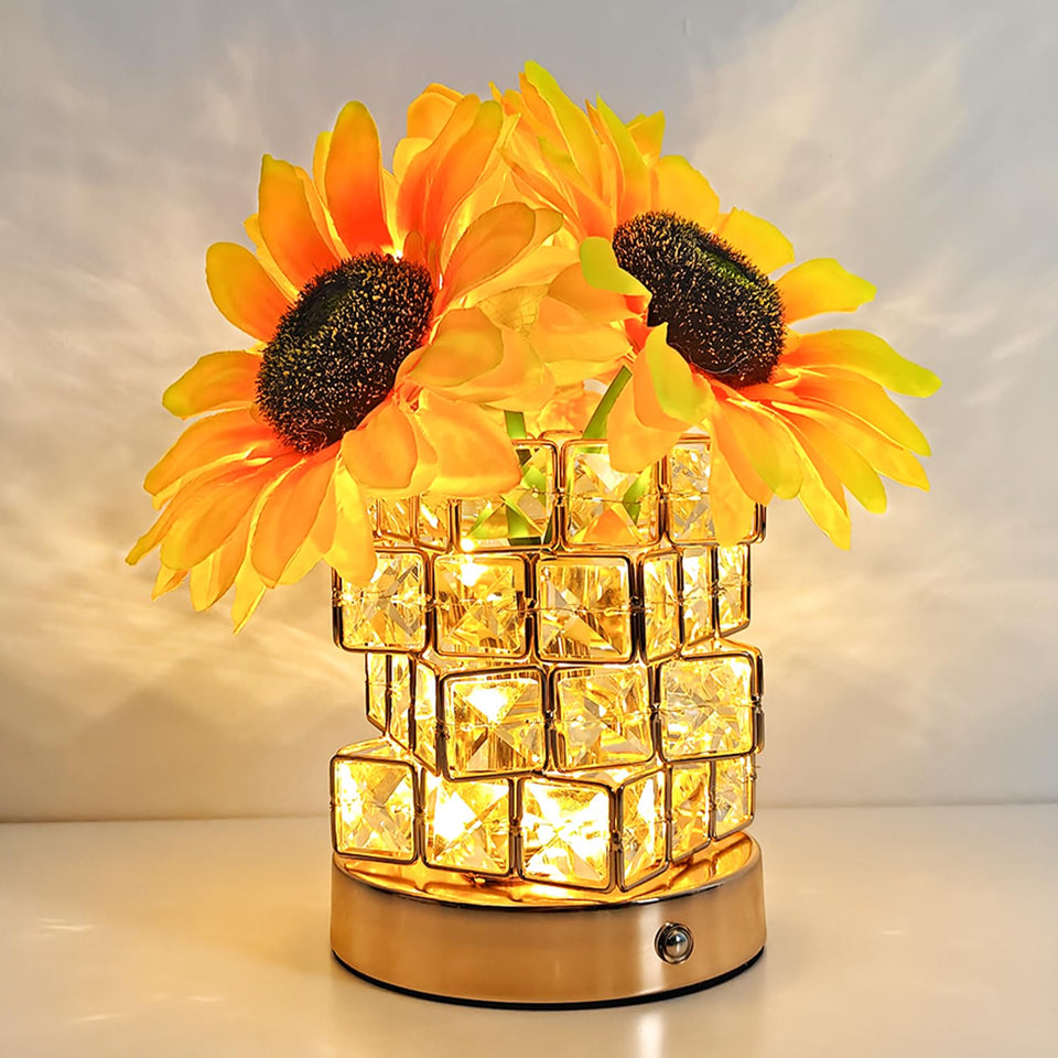 Komothala sunflower lamp cordless bedside light with long-lasting battery