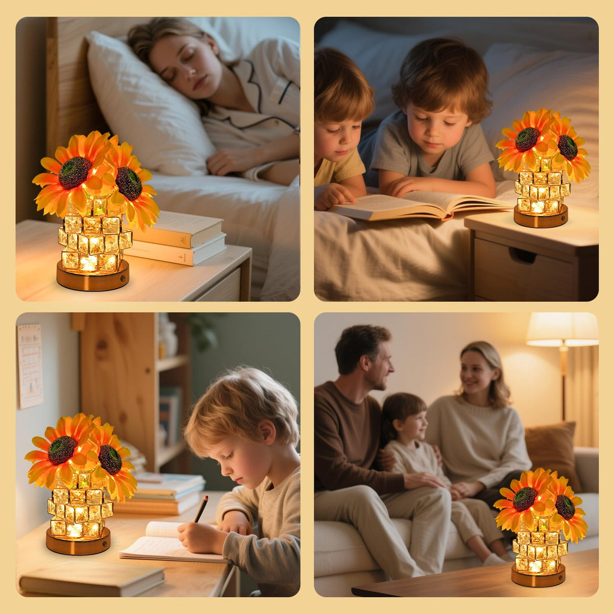 Komothala sunflower lamp home decor complements living spaces elegantly