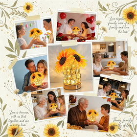 Komothala sunflower lamp nursery nightlight provides gentle lighting for night feeds