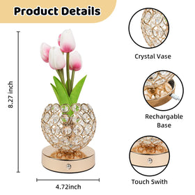 Komothala Tulip Flower Lamp fragrance petals for optional aroma.