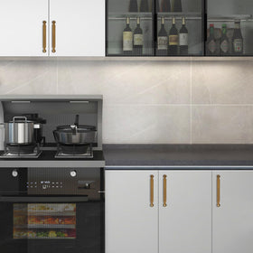 KOMOTIA 5-inch pulls measure 128 mm center-to-center for common cabinetry.