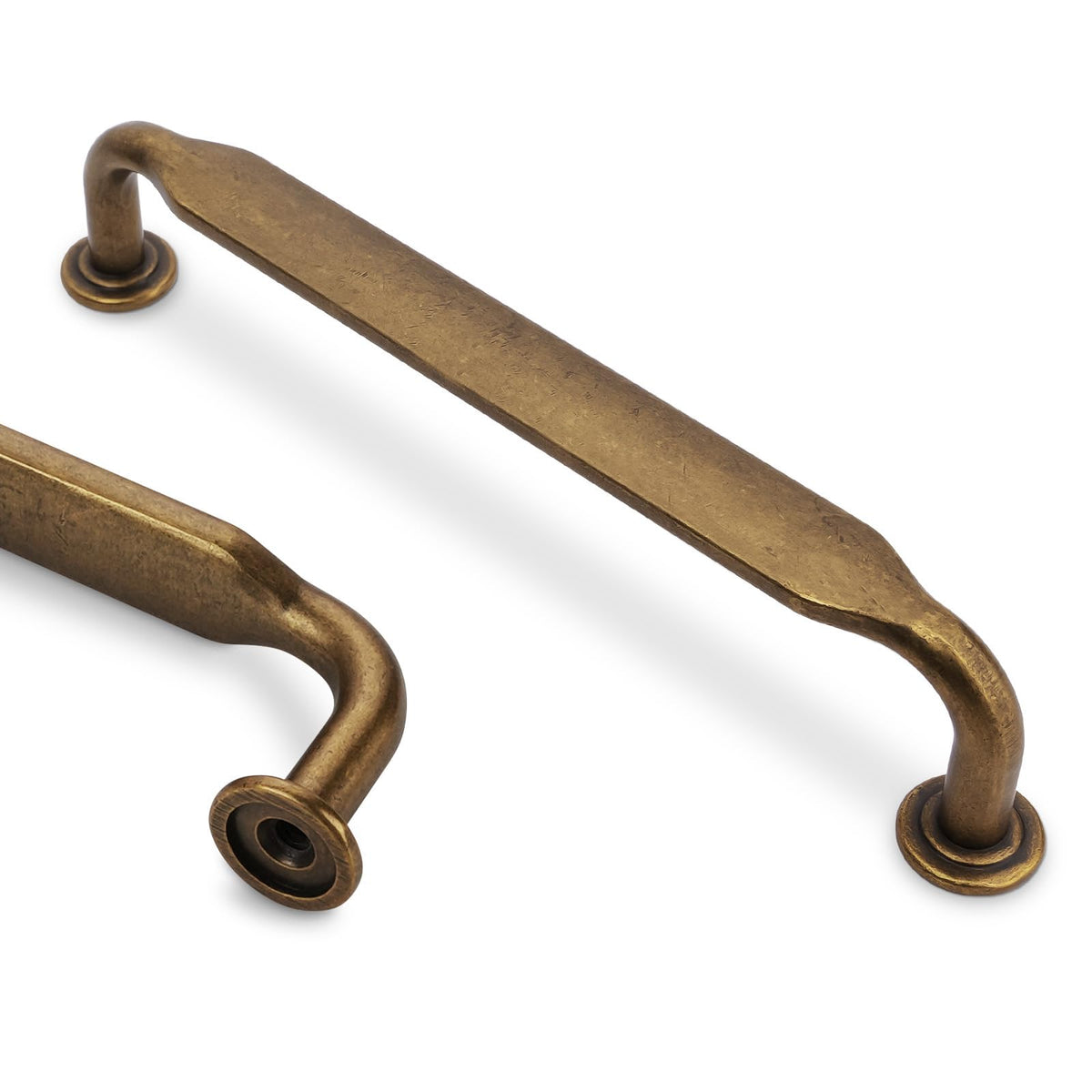 KOMOTIA antique brass cabinet pull for 5-inch openings with durable zinc alloy.