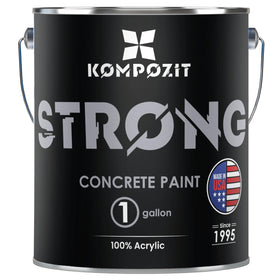KOMPOZIT Dove Gray concrete floor paint bottle, 1 gallon, for easy DIY projects