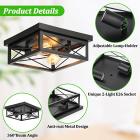 Kondras cross-grid square frame detail; sturdy design for secure mounting.