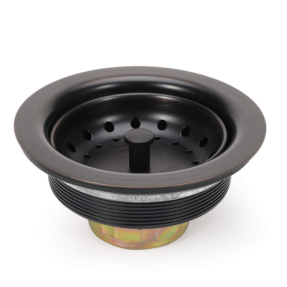 KONE drain assembly with 3-1/2-inch opening for durable kitchen use.