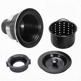KONE deep basket drain design traps debris to reduce clogs.