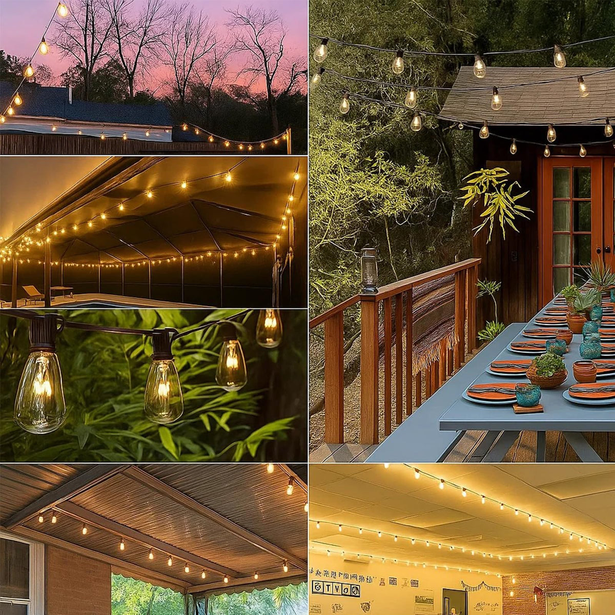 Konictom 7W clear glass ST38 bulbs offer nostalgic vibe.