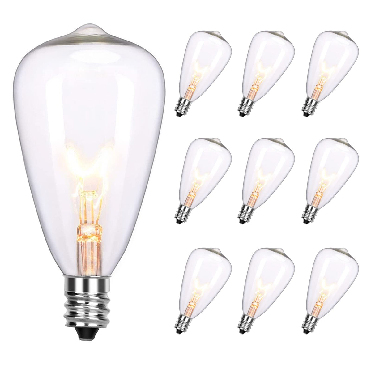 Konictom ST38 Edison bulbs closeup showing warm, stylish glow.