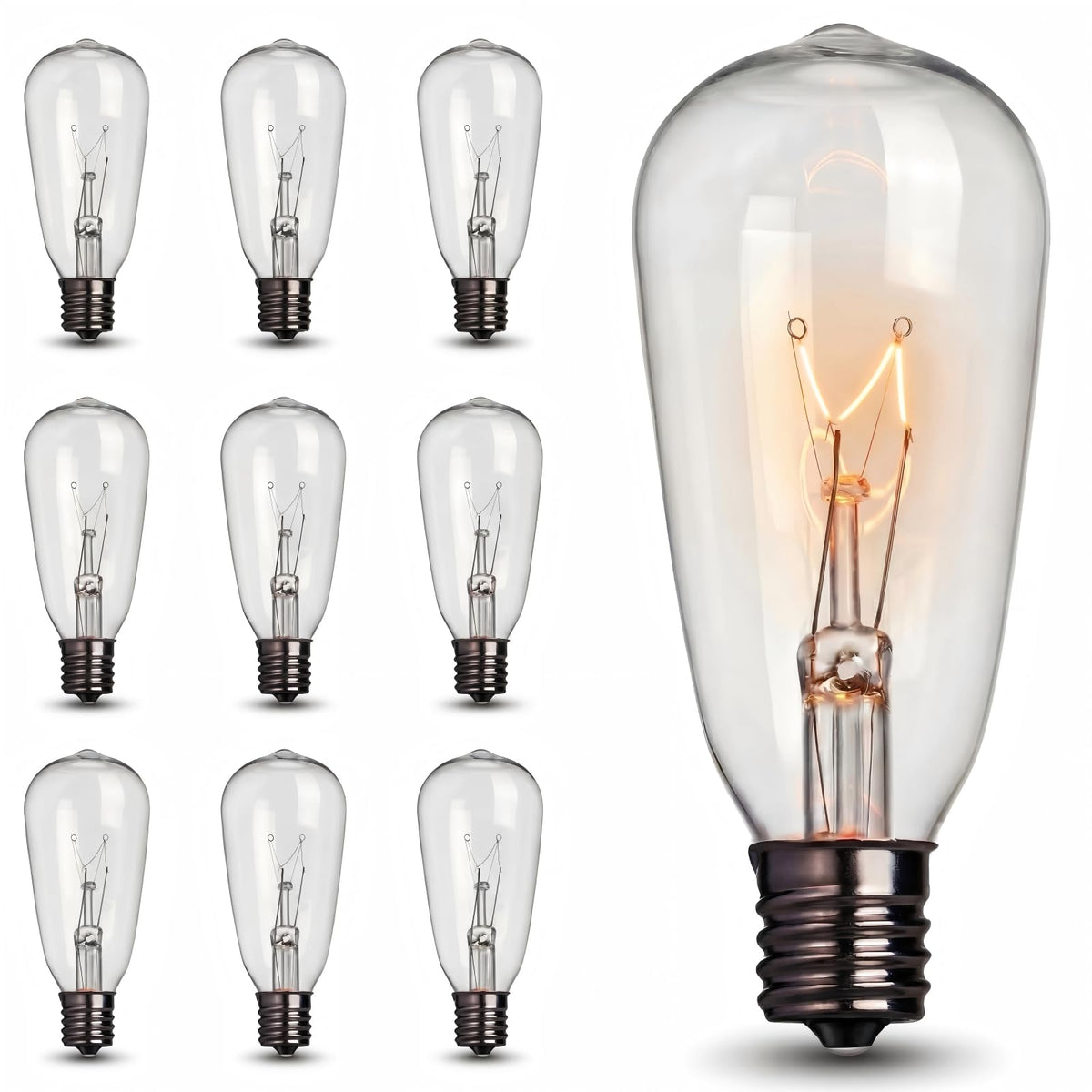Konictom ST40 bulb clear Edison glass for warm outdoor ambiance.