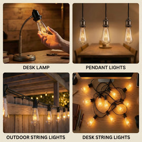 Konictom ST40 bulbs compatible with most E17 string systems.