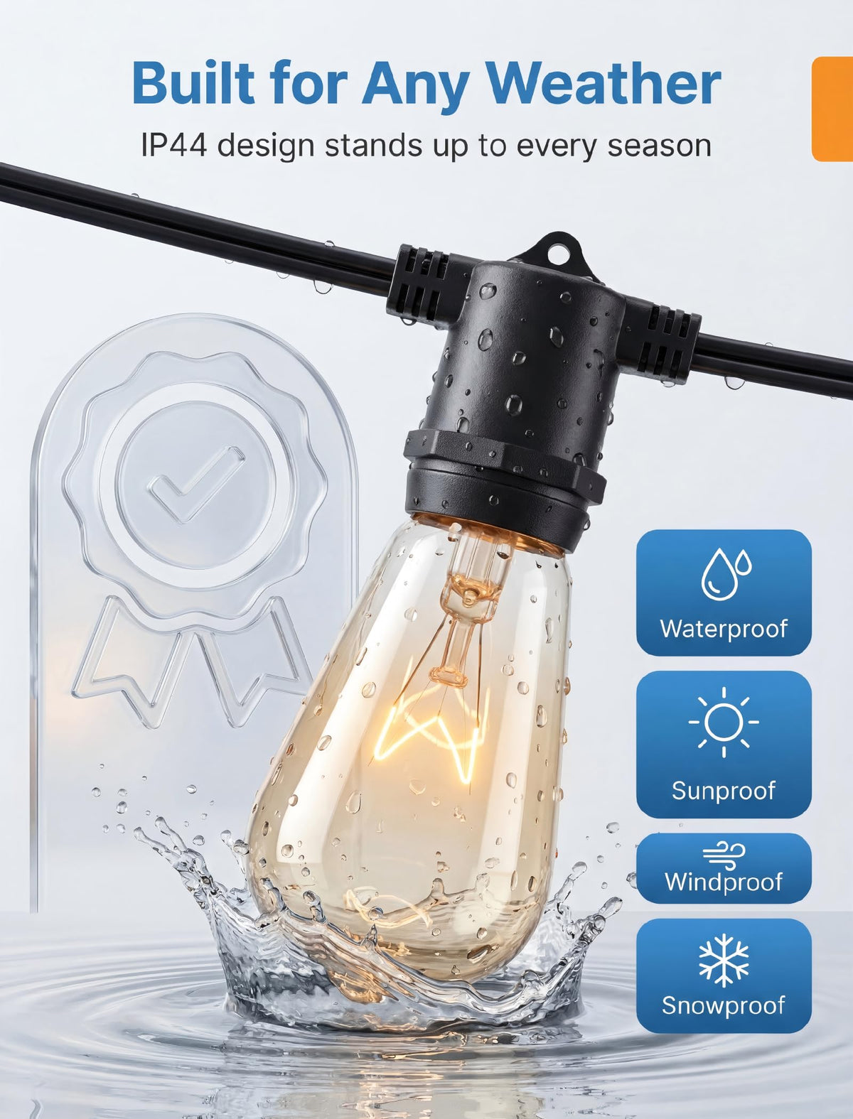 Konictom ST38 bulbs used in wedding decor for warm atmosphere.