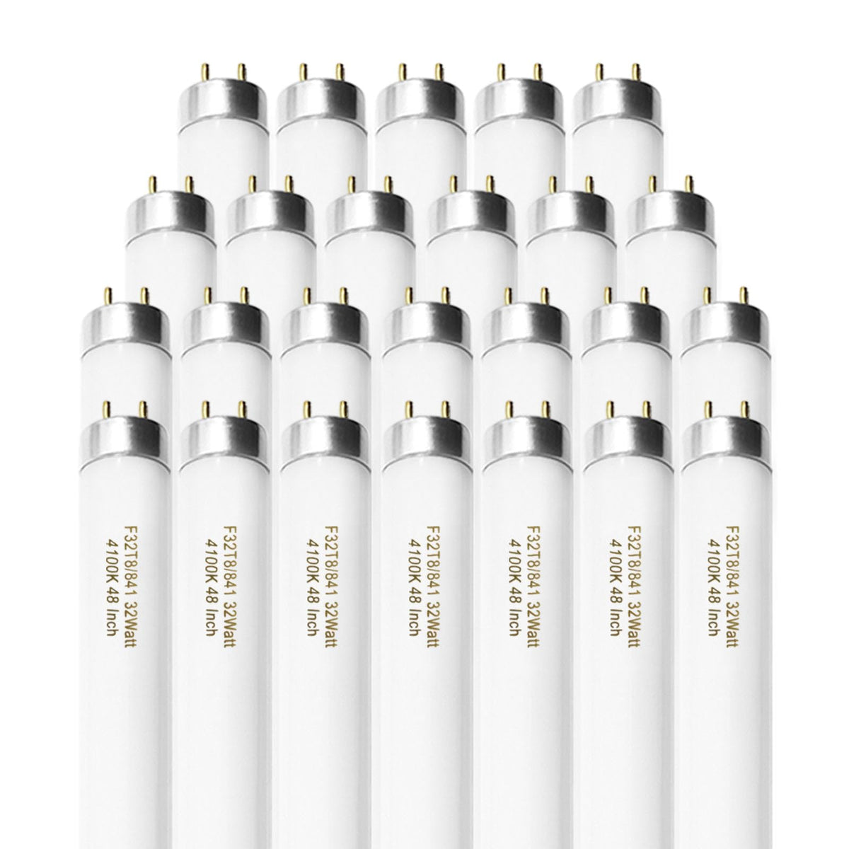 Konideke 25-pack F32T8 tube, 48-inch length, ideal for commercial lighting replacements.