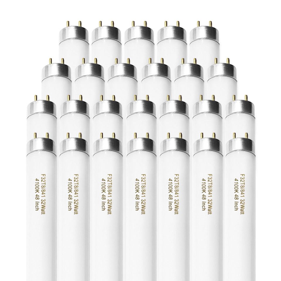 Konideke 25-pack F32T8 tube, 48-inch length, ideal for commercial lighting replacements.
