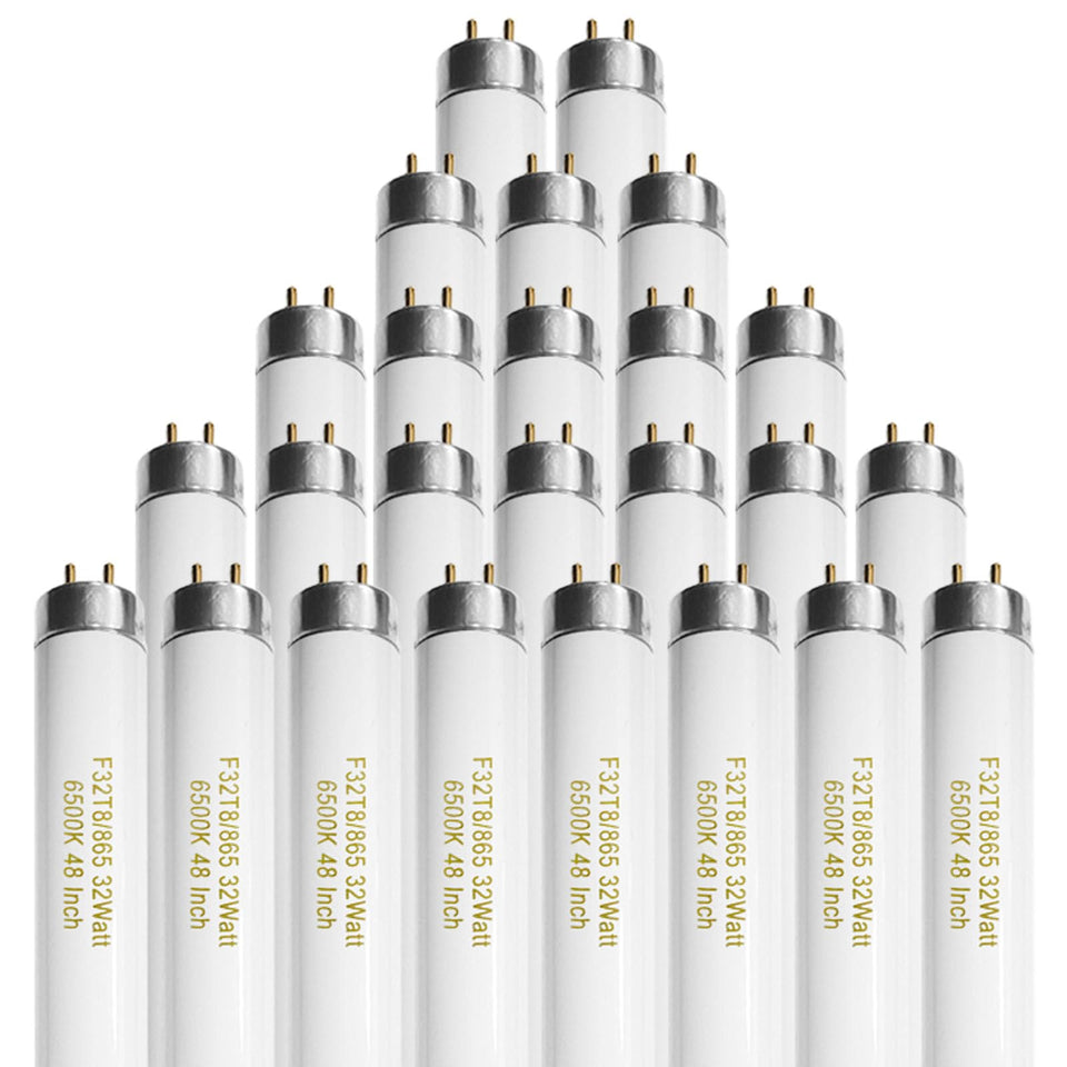 Konideke 25-pack T8 bulbs 48 inch packaging for bulk replacements