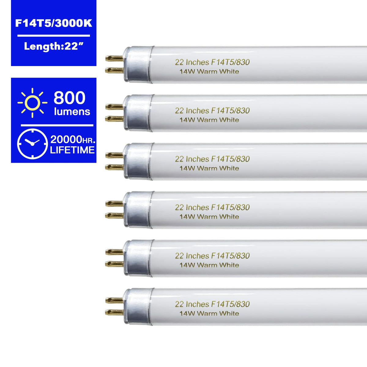 Konideke 800-lumen T5 bulb delivers bright under-cabinet light.