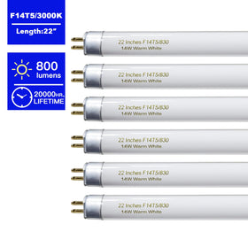 Konideke 800-lumen T5 bulb delivers bright under-cabinet light.