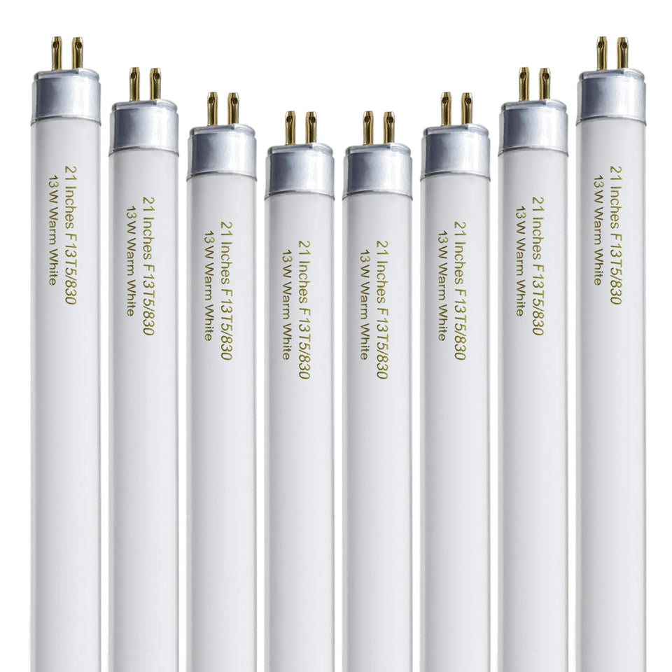 Konideke eight-pack 21-inch T5 bulbs in packaging for quick replacement.