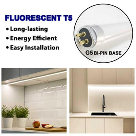 Konideke cool white 4100K T5 21in 13W tube delivers even cabinet lighting.