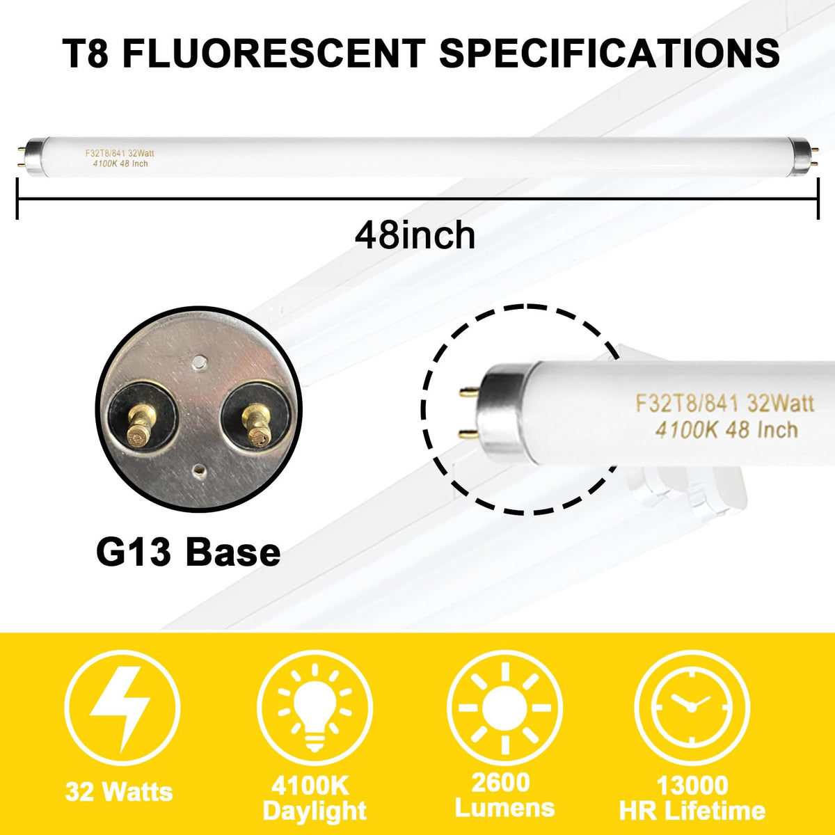 Konideke easy-install fluorescent tube for quick upgrades with minimal downtime.