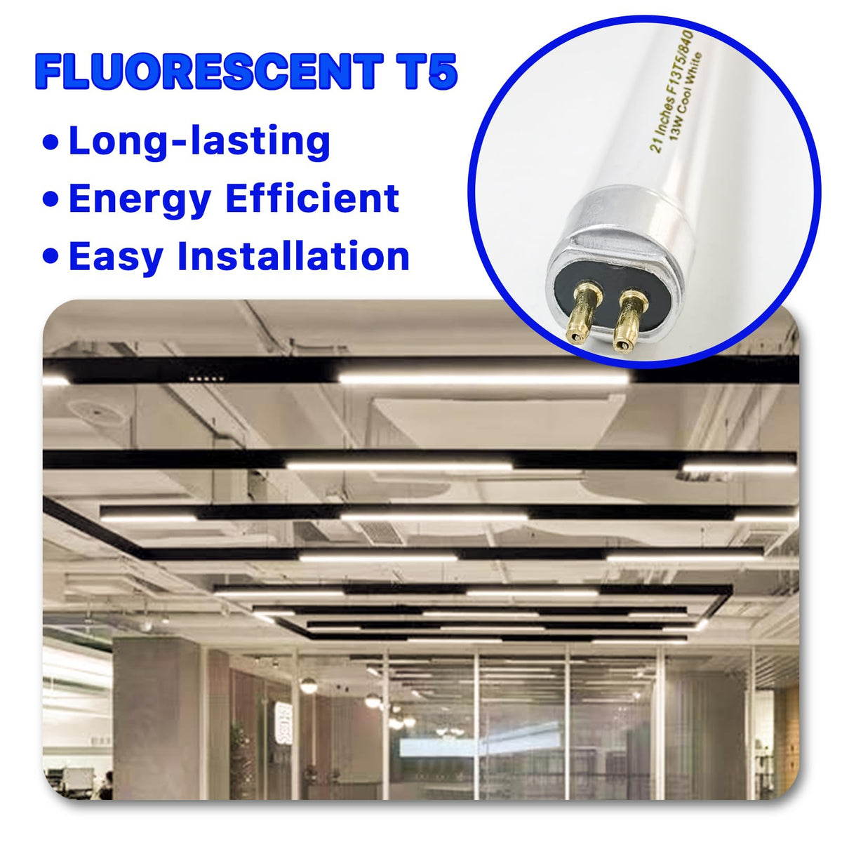 Konideke G5 base compatible T5 bulb for easy swaps.