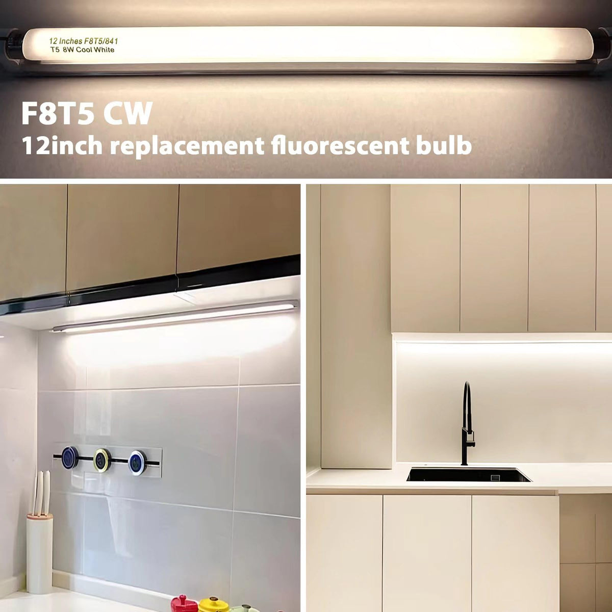 Konideke RV/closet/marine T5 12in 8W tube is versatile for mobile spaces.