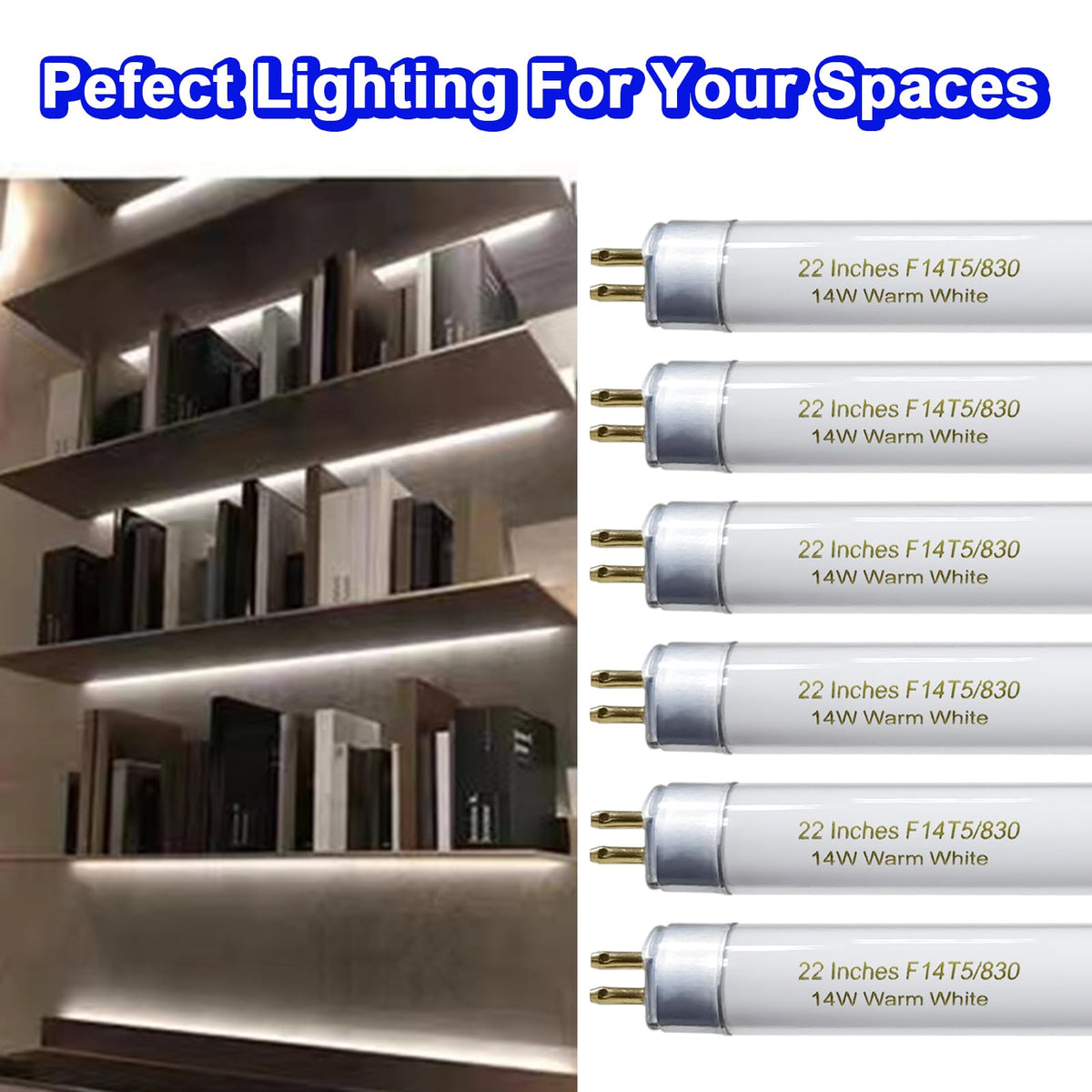 Under-cabinet kitchen lighting with Konideke bulbs.