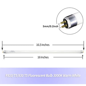Konideke warm white 3000K F10T5 bulb, creates soft countertop ambience.