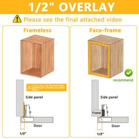 KONIGEEHRE 105-degree opening angle enables convenient access to cabinet contents.