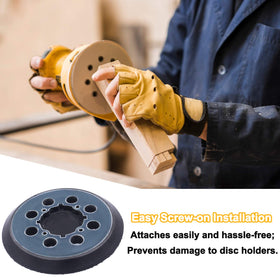 Eight-hole design facilitates dust extraction for cleaner work surfaces.