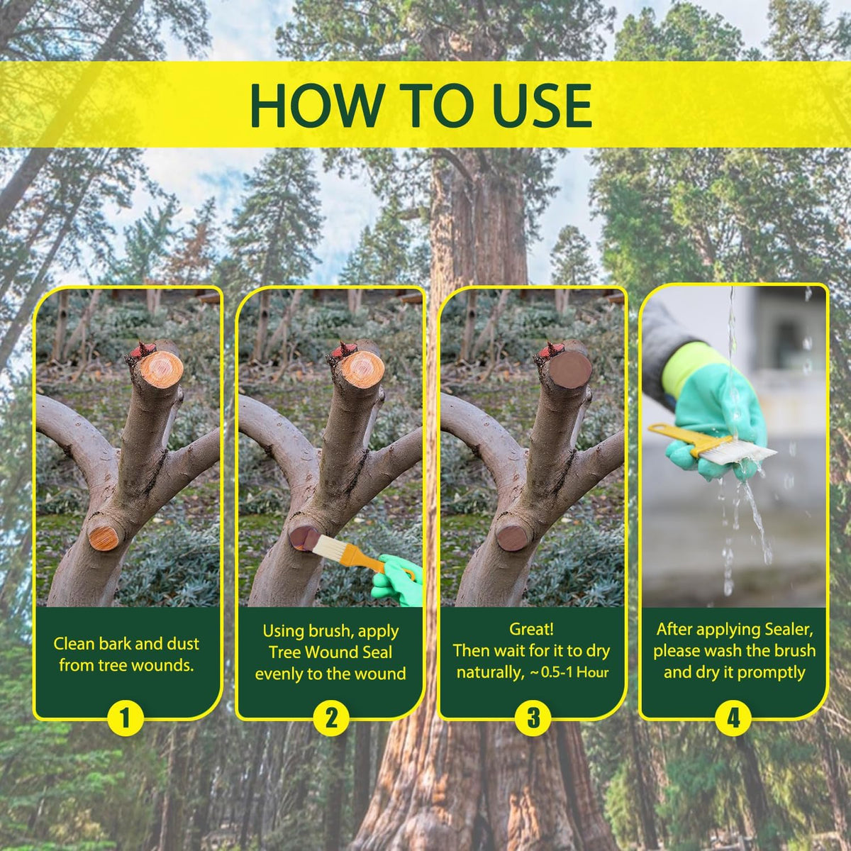 Konload bark-protection-layer creates a moisture barrier around wounds.