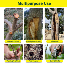 Konload pruning-cut-seal adds a dark earthy finish blending with bark.