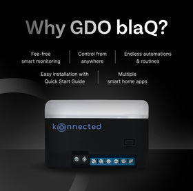 Two-wire setup with Konnected blaQ GDO for simple, reliable installation
