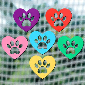 Konohan blue paw print heart screen door magnet bright and decorative for a closed screen