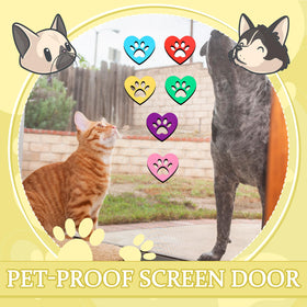 Konohan pink paw print heart screen door magnet enhances decor and screen status visibility