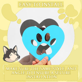 Konohan purple paw print heart screen door magnet brings charm to metal surfaces