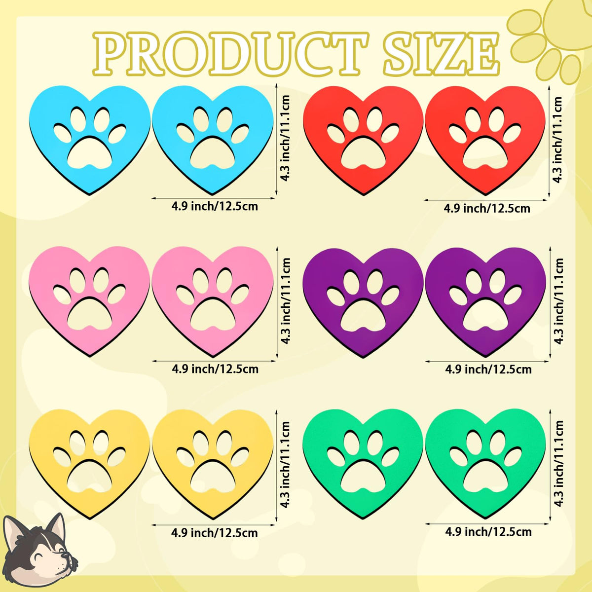 Konohan red paw print heart screen door magnet adds color and helps indicate a closed screen