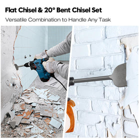 Konvixon 20° bent chisel reaches tight corners with precision