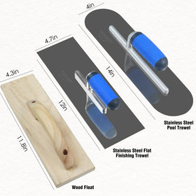 Konvixon flat finishing trowel for fast, polished concrete surfaces