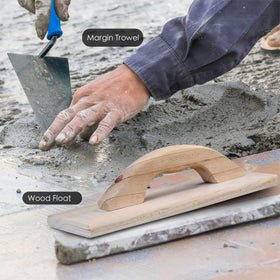 Konvixon margin trowel for accurate grout lines and masonry detail
