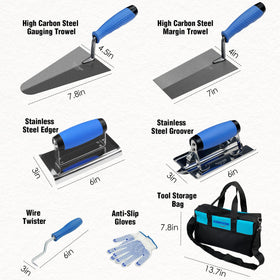 Konvixon pool trowel helps level large areas with a uniform sheen