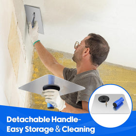 Konvixon detachable handle aids storage and quick cleaning between jobs.