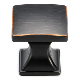 KOOFIZO K09 square knob closeup showing oil rubbed bronze finish for durable cabinetry.
