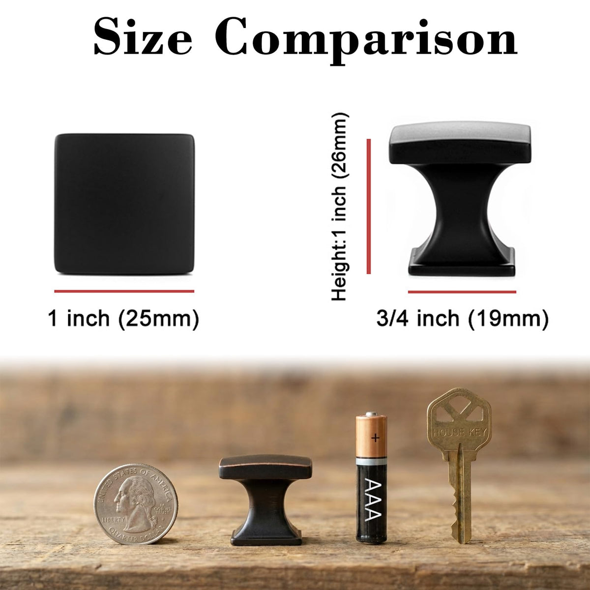 KOOFIZO K09 square knob on drawer front highlights easy grip and smooth operation.