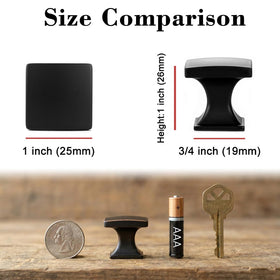 KOOFIZO K09 square knob on drawer front highlights easy grip and smooth operation.