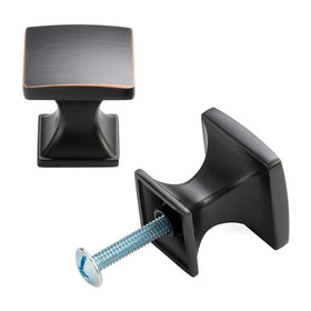 KOOFIZO K09 square knob installation details highlight screw size options.