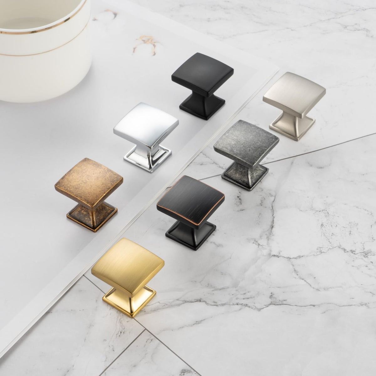 KOOFIZO K09 square knob kitchen bathroom look elevates vintage bronze style.