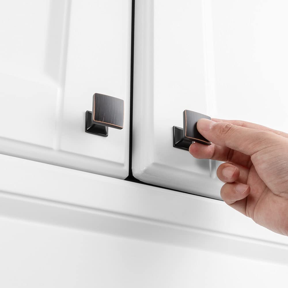 KOOFIZO K09 square knob metal texture showcases durable finish for kitchens and baths.