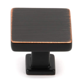 KOOFIZO oil rubbed bronze square knob for durable kitchen cabinets.